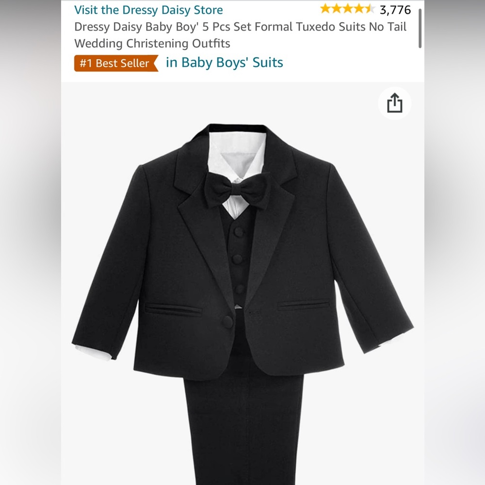 Black Baby Suit (3 Months)